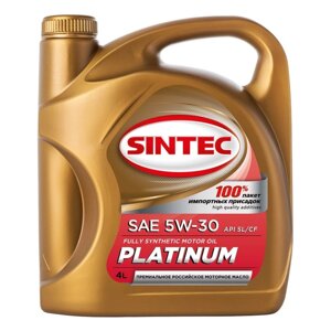 Моторное масло Sintoil 5w30 Platinum SN/CF синтетика 4 л