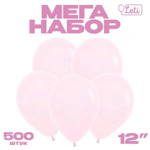 Шар латекс макарун 12", розовый, набор 500 шт.