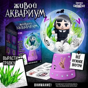 Набор для опытов "Живой аквариум: Мрачная история", вырасти травку