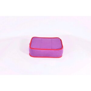 Подушка-пуф передвижной "Моби", размер 40 40 см, фиолетовый/красный, велюр