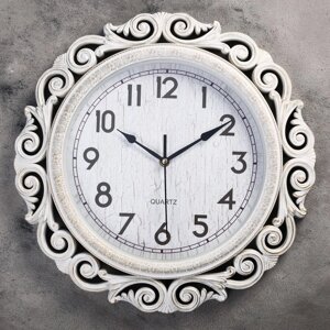 Часы настенные, серия: Интерьер, "Прага", светлые , d=42 см, плавный ход