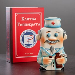 Штоф фарфоровый "Врач", 0.35 л, в упаковке книге