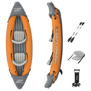 Байдарка Lite-Rapid X2 Kayak, 2 местная, вёсла 218 см, до 160 кг, 321 х 88 х 48 см, 65077 Bestway