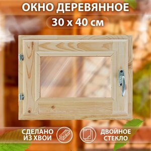 Окно, 3040см, двойное стекло, с уплотнителем, из хвои