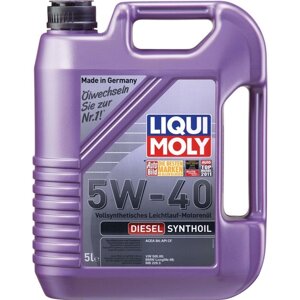 Масло моторное Liqui Moly Diesel Synthoil 5W-40 CF B4, 5 л