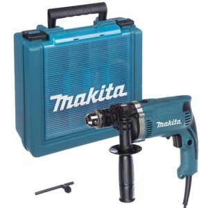 Дрель ударная Makita HP1630K, 710 Вт, ЗВП 13 мм, 3200 об/м, алюминиевый редуктор, кейс