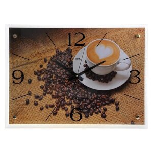 Часы настенные, серия: Кухня, "Чашка кофе", 40х56 см