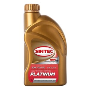 Моторное масло Sintec Platinum 5W-30 SN/CF синтетика 1 л