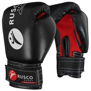 Перчатки боксерские RUSCO SPORT детские кож. зам. 6 Oz черные