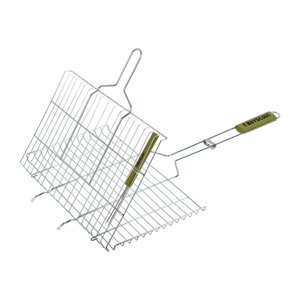 Решетка-гриль BOYSCOUT, для стейков, большая с вилкой, веер в подарок, 70(+5)x45x27x2 cм