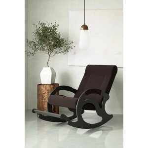 Кресло-качалка "Тироль", 1320 640 900 мм, ткань, цвет шоколад