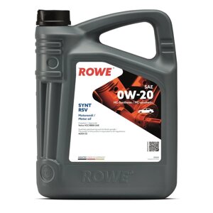 Масло моторное Rowe 0/20 Hightec Synt RSV C5, синтетическое, 5 л