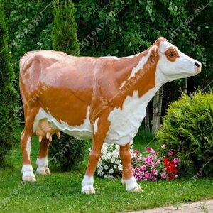 Садовая фигура Корова симментальская