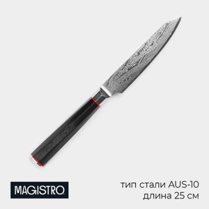 Нож овощной Magistro "Ортего", длина лезвия 12,7 см, дамасская сталь AUS-10