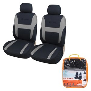 Чехлы для сидений универсальные RS-3+, на передние сиденья, велюр, черный/серый
