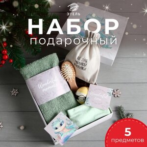 Набор подарочный Wonderful time полотенце и акс (4 предм)