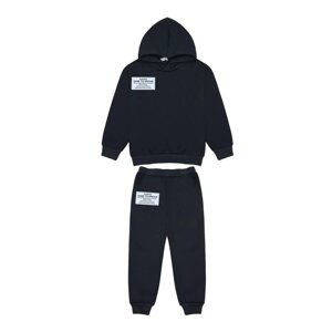 Комплект для мальчика (толстовка, брюки), цвет черный, рост 104 см