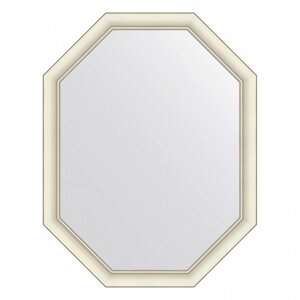 Зеркало Evoform в багетной раме, 60 мм, 71х91 см, цвет белый с серебром