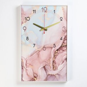Часы настенные, серия: Кухня "Розовый мрамор", 35х57