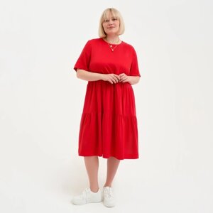 Платье женское MIST plus-size, размер 50, цвет красный