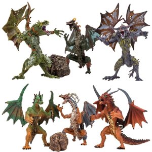 Набор фигурок: 6 драконов, 2 аксессуара