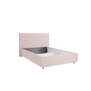 Кровать Альба с ортопедом + ПМ 1200х2000 нежно-розовый (велюр)