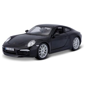 Машинка Bburago Porsche 911 Carrera S, Die-Cast, 1:24, открывающиеся двери, цвет чёрный