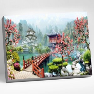 Картина по номерам 40 50 см "Японский пейзаж" 28 цветов