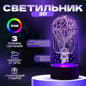 Светильник "Воздушный шар" LED RGB от сети 9,5х9,5х21 см