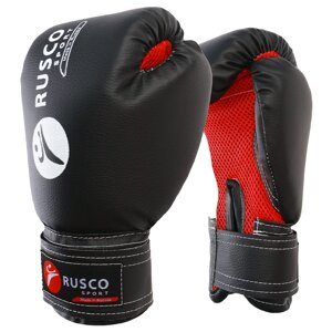 Перчатки боксерские RUSCO SPORT кож. зам. 8 Oz черные