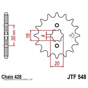 Звезда передняя, ведущая JTF548, стальная