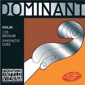 Комплект струн для скрипки Thomastik 135 Dominant, размером 4/4, среднее натяжение