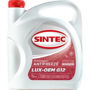 Антифриз Sintec Lux красный G12, концентрат, 5 кг