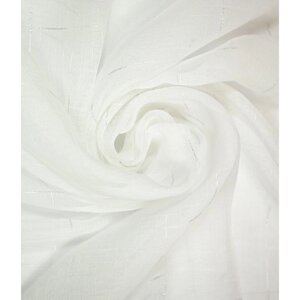 Тюль "Лен", размер 300x260 см, цвет белый с серебром