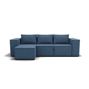 Угловой диван "Хилтон 3", механизм выкатной, угол левый, велюр, цвет гелекси лайт 022