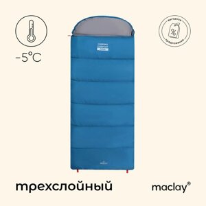 Спальник 3 х слойный, правый, одеяло+подг. 220*90 см, -5/+10 camping comfort cool (таффета/