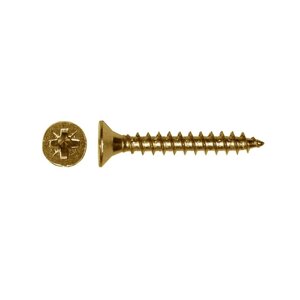 Шуруп по дереву Steelrex, потай, шлиц Pz, жёлтый цинк 3,5х35, 10 000 шт.