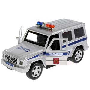 Машина металлическая инерционная Mercedes-Benxz G-class "Полиция" 12 см, световые и звуковые эффекты