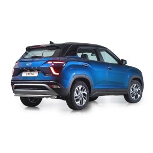 Защита заднего бампера d57 Rival, Hyundai Creta II 2021-н. в., нерж. сталь, R. 2315.003