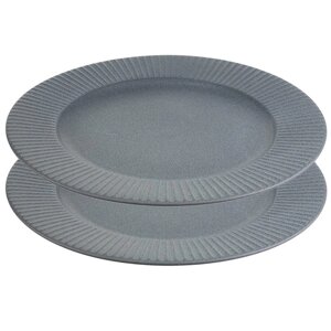 Набор обеденных тарелок, цвет серый, 27 см