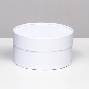 Подарочная коробка "Алмаз" белый, завальцованная без окна, 21х11 см