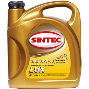 Масло моторное Sintoil/Sintec 10W-40, "люкс", SL/CF, п/синтетическое, 4 л, (Акция - 25%)