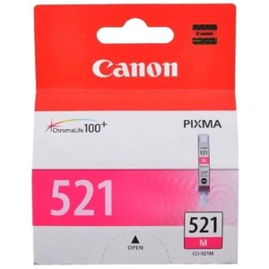 Картридж струйный Canon CLI-521M 2935B004 пурпурный для Canon iP3600/4600/MP540/620/630/980 172483