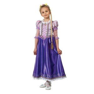Карнавальный костюм "Принцесса Рапунцель", текстиль, размер 30, рост 116 см