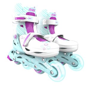 Роликовые коньки детские YVolution Neon Combo Skates, размер 29-32, цвет бирюзовый