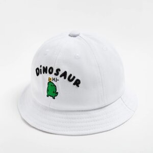 Панама для мальчика MINAKU "Dinosaur", цв. белый, р-р 50