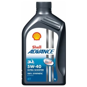 Масло моторное Shell Advance 4Т Ultra Scooter 5W-40, 1 л 550053813