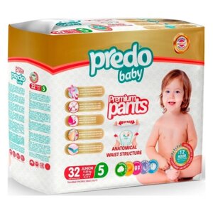 Подгузники-трусики Predo Baby Premium Pants, размер 5, 11-25 кг, 32 шт
