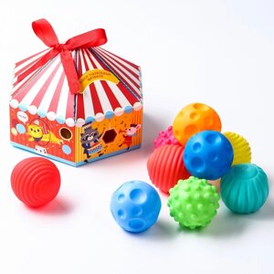 Подарочный набор массажных развивающих мячиков "Цирк", 9 шт.