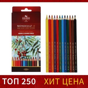 Карандаши акварельные набор 12 цветов, Koh-i-Noor Mondeluz 3716